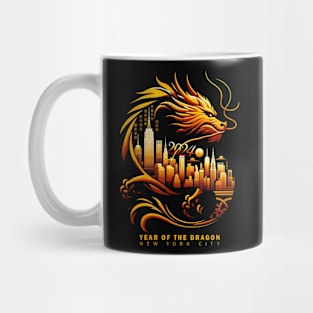 Golden NYC Dragon - 2024 Lunar New Year Mug